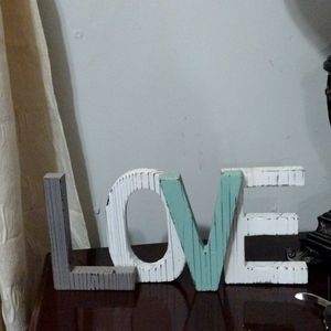 Wooden love sign